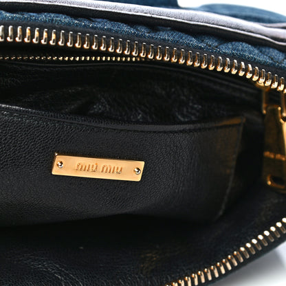 Miu Miu Denim Matelasse Clutch Blue 6 of 14