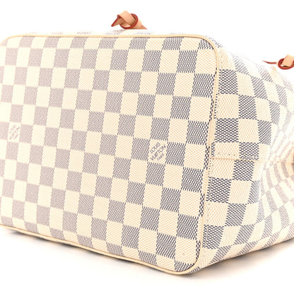 Louis Vuitton Damier Azur Braided Neonoe MM Peach Cream 10 of 10