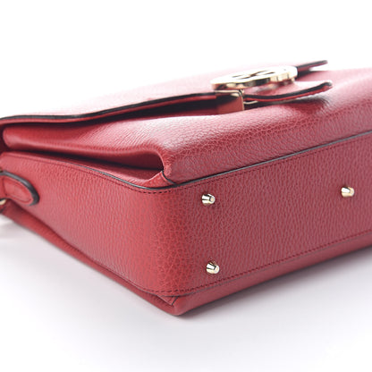 Gucci Dollar Calfskin Interlocking G Top Handle Shoulder Bag Red 10 of 11