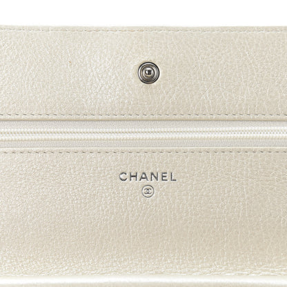 Chanel Metallic Calfskin Lucky Charms Casino 2.55 Reissue Wallet On Chain WOC Ivory 7 of 11