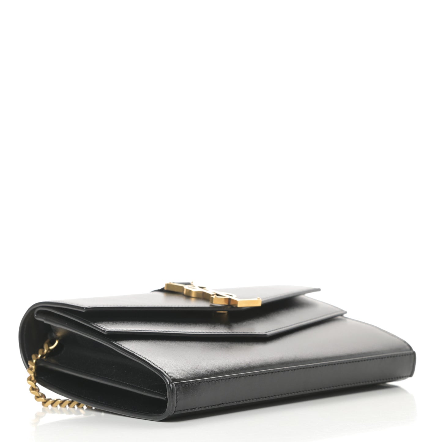 Smooth Calfskin Sulpice Monogram Chain Wallet Black
