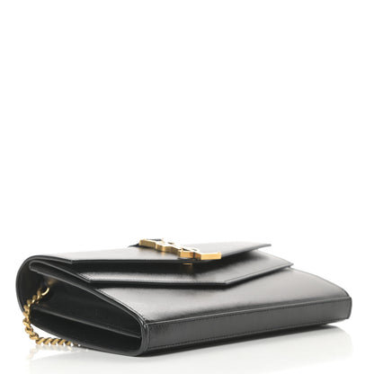 Saint Laurent Smooth Calfskin Sulpice Monogram Chain Wallet Black 4 of 11