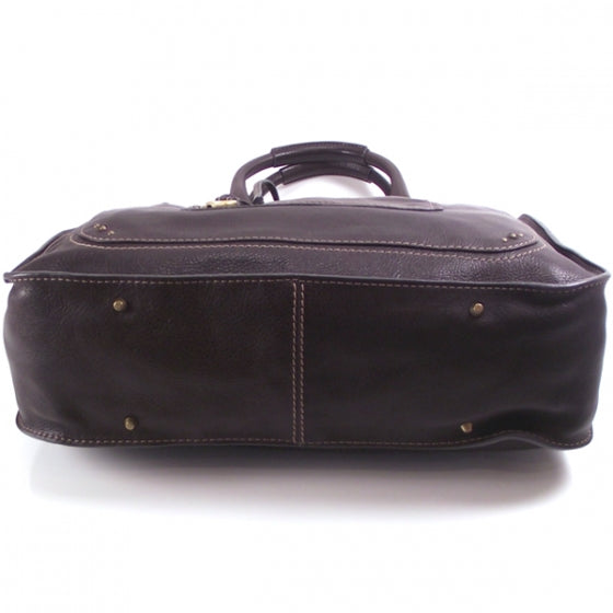 Leather Paddington LargeTote Brown