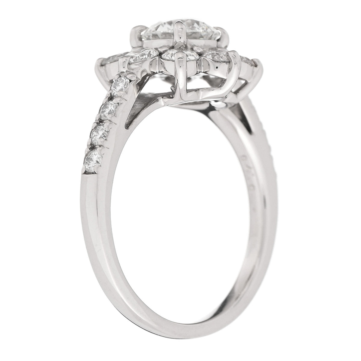 Platinum Diamond 1.48ctw Flower Ring 49 5
