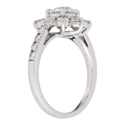 Parker & West by FASHIONPHILE Platinum Diamond 1.48ctw Flower Ring 49 5 6 of 10