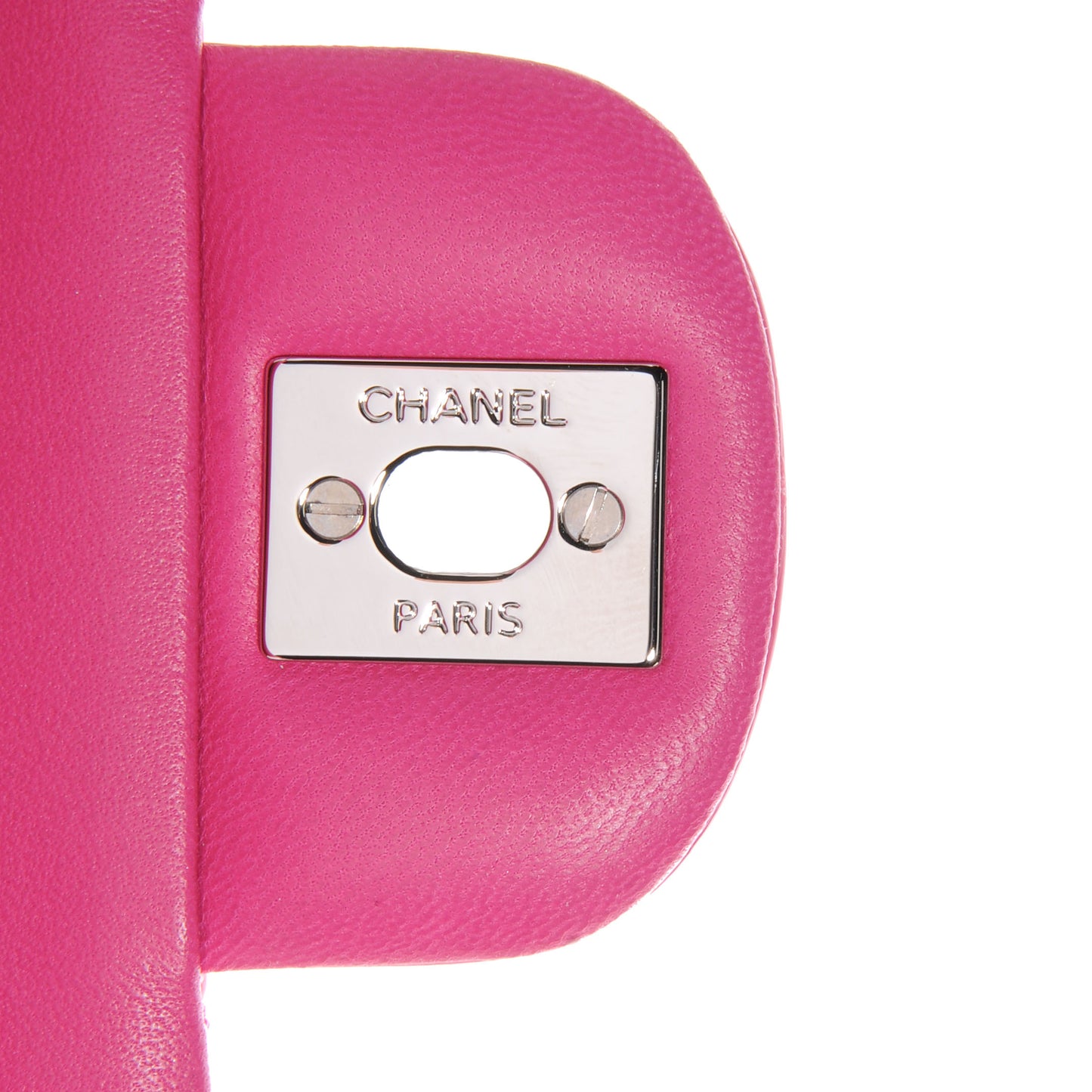 Patent Quilted Medium Double Flap Pink
