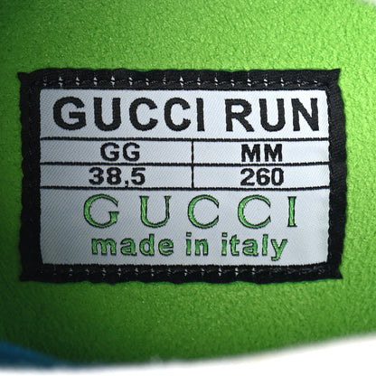 Gucci Technical Knit Fabric Waves Womens Gucci Run Sneakers 38.5 Multicolor 7 of 8