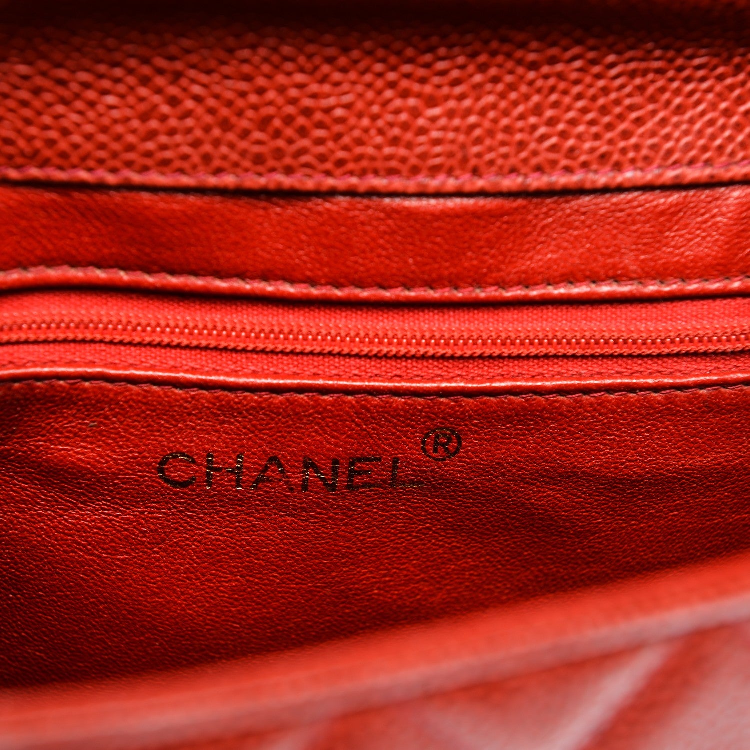 Chanel Caviar Quilted Shoulder Bag Red 6 of 9