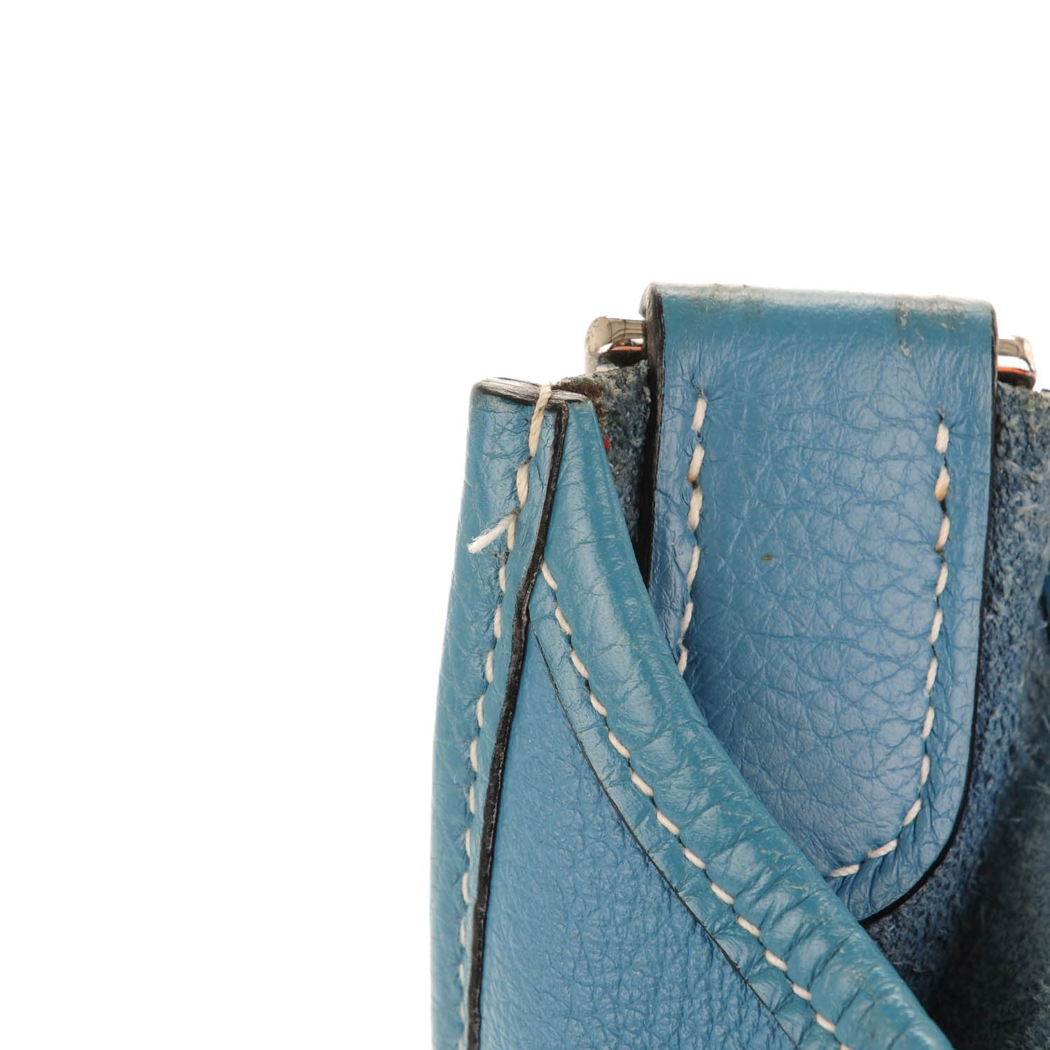 Hermes Taurillon Clemence Evelyne PM Blue Jean 9 of 9