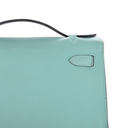 Hermes Swift Kelly Pochette Clutch Bleu Atoll 25 of 30