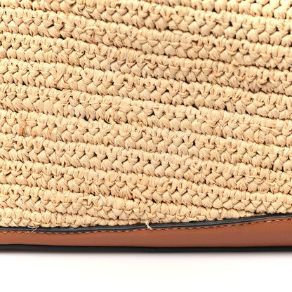 Loewe Calfskin Raffia Paula's Ibiza Medium Puzzle Bag Blue Tan 11 of 12