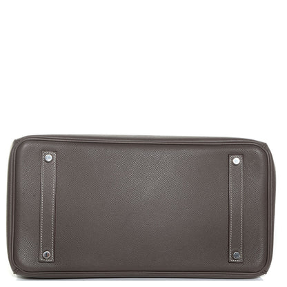 Hermes Epsom Candy Birkin 35 Etain Bleu Thalassa 6 of 23