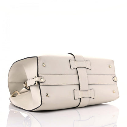 Gucci Calfskin Medium Stirrup Top Handle Bag White 4 of 20