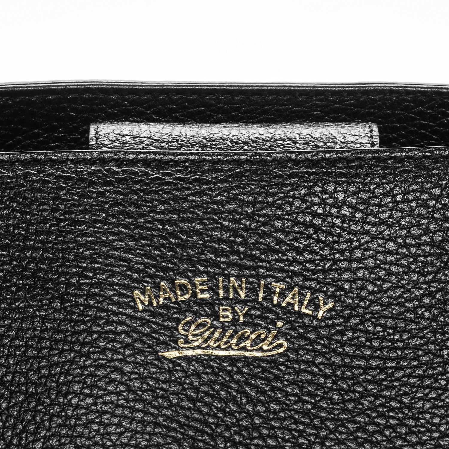 Gucci Pebbled Calfskin Medium Swing Tote Black 7 of 12