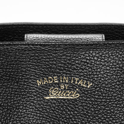 Gucci Pebbled Calfskin Medium Swing Tote Black 7 of 12