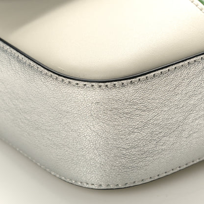 Gucci Senna Calfskin Petite GG Top Handle Shoulder Bag Mystic White Silver Multicolor 10 of 12