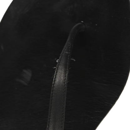 Gucci Calfskin GG Marmont Thong Sandals 38.5 Black 9 of 11
