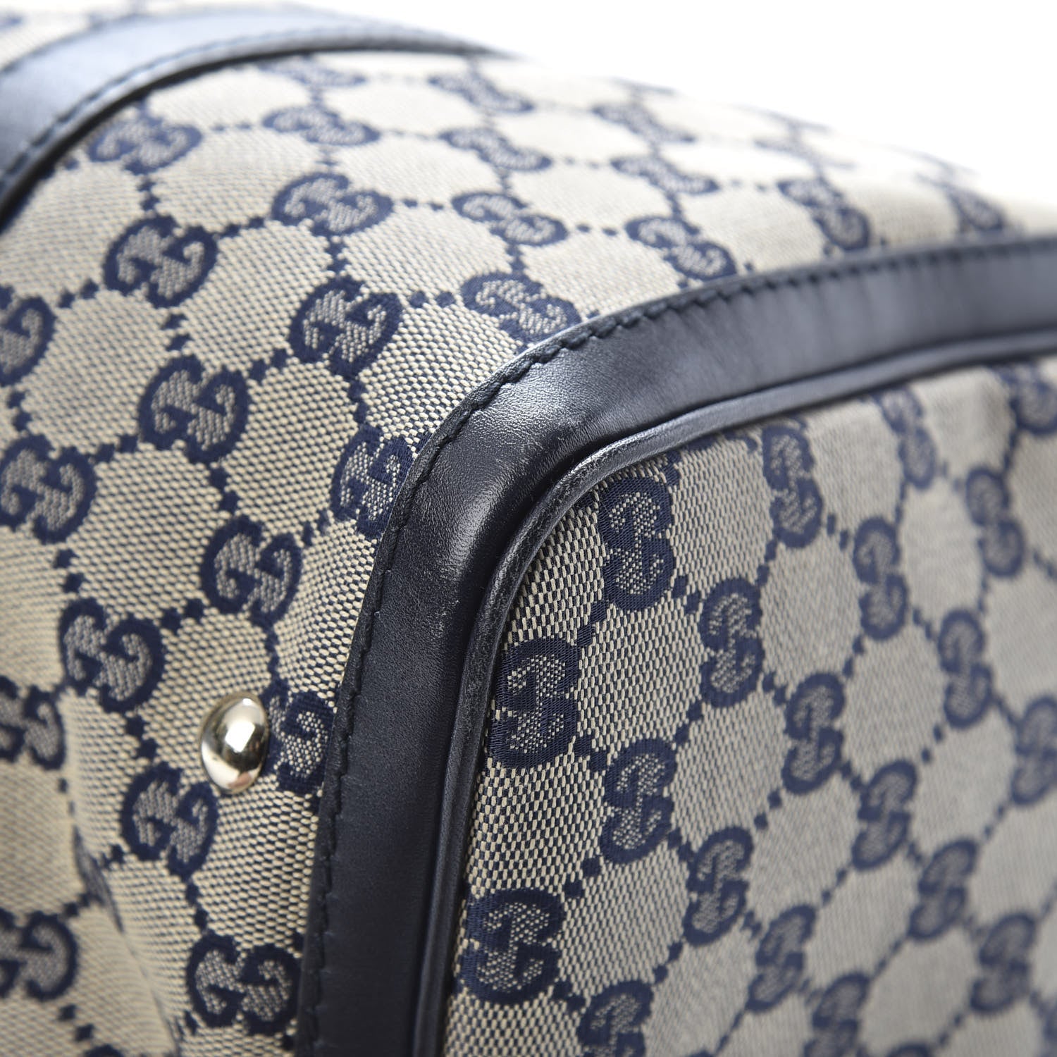 Gucci Monogram Medium Boston Navy 12 of 17