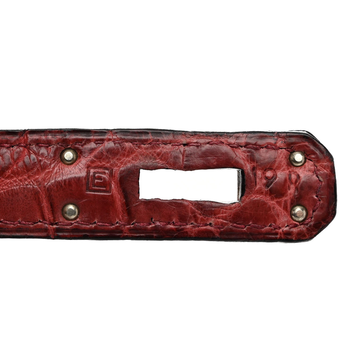 Hermes Niloticus Crocodile Kelly Sport 26 Rouge H 7 of 15