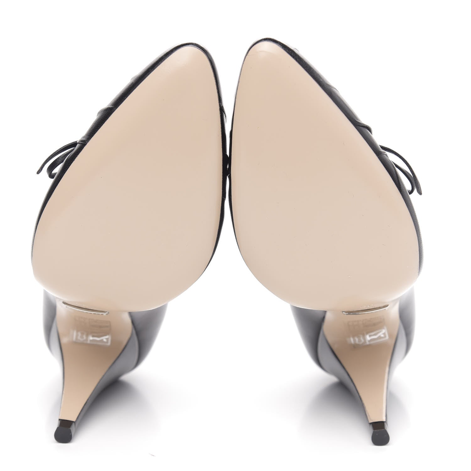 Gucci Nappa Bow High Heel Pumps 35 Black 5 of 9