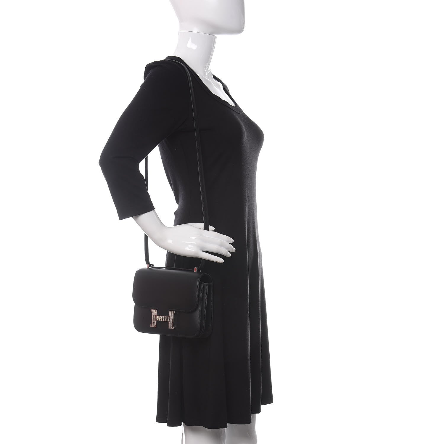 Hermes Veau Monsieur Lizard Constance 18 Black Ombre 2 of 15