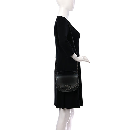Chanel Metallic Caviar Small Coco Curve Messenger Flap Black Ruthenium 2 of 10
