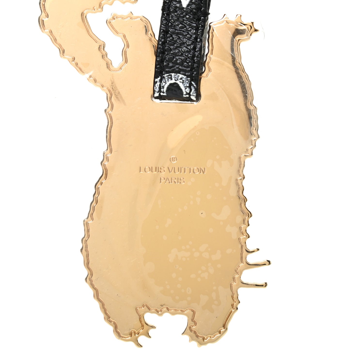 Catogram Flying Cat Bag Charm Key Holder Gold Black