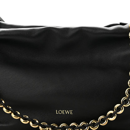 Loewe Mellow Nappa Donut Chain Flamenco Knot Clutch Black 7 of 9