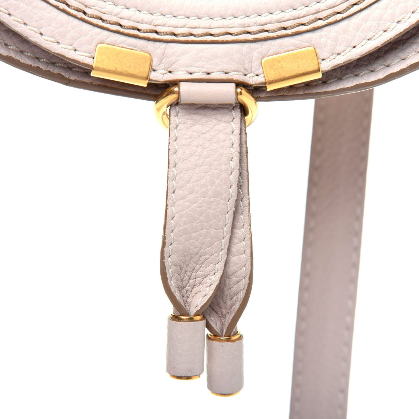 Calfskin Mini Marcie Round Crossbody Bag Abstract White