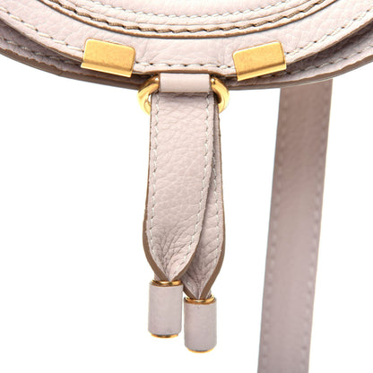 Chloe Calfskin Mini Marcie Round Crossbody Bag Abstract White 21 of 22