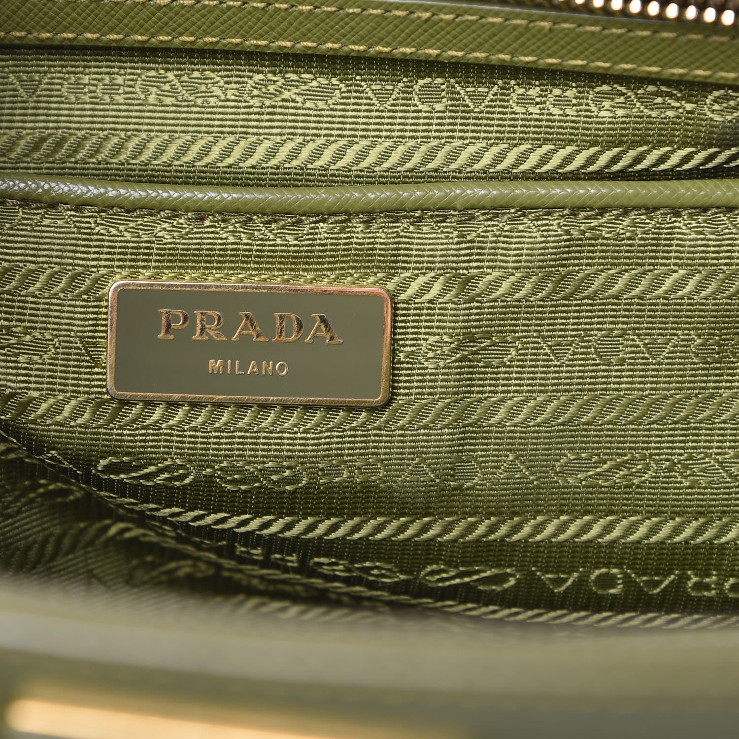 Prada Saffiano Large Galleria Double Zip Tote Edera 6 of 15
