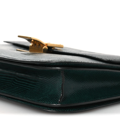 Celine Lizard Medium Classic Box Flap Bag Dark Green 9 of 11