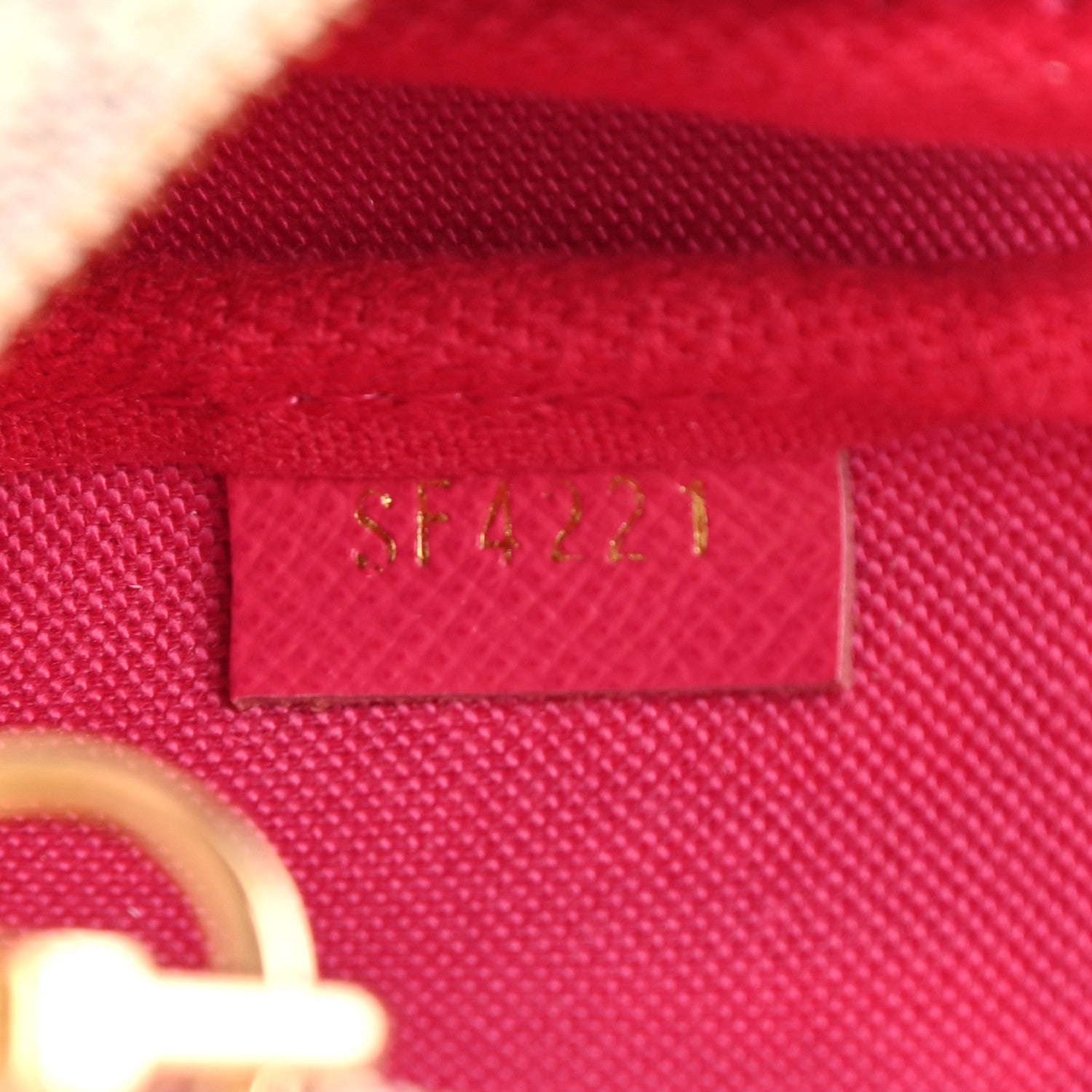 Louis Vuitton Damier Azur 2021 Christmas Animation Hollywood Mini Pochette Accessories Fuchsia 7 of 8