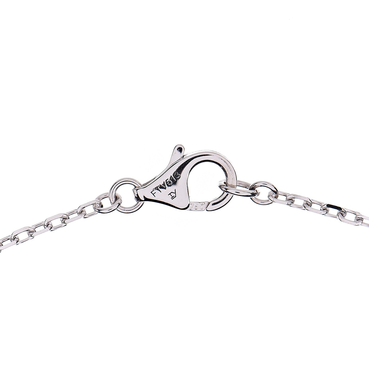 18K White Gold Diamond Hearts and Symbols Necklace