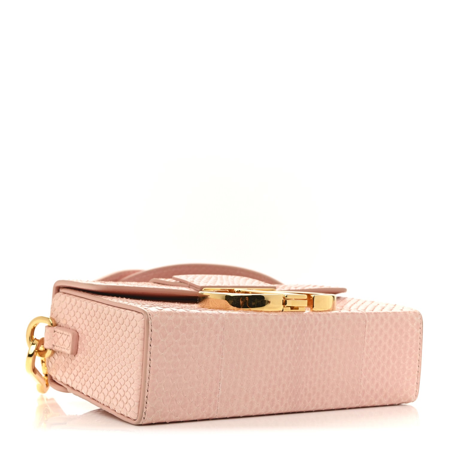 Christian Dior Snakeskin 30 Montaigne Box Bag Rose Clair 4 of 12