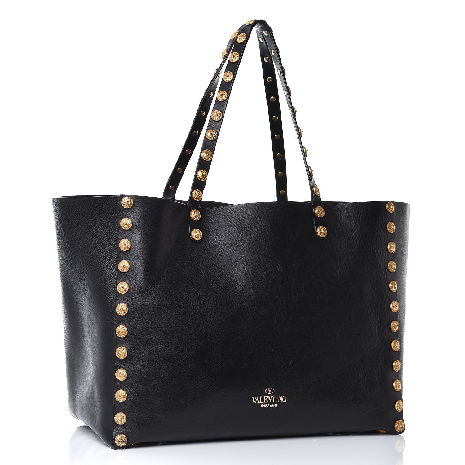 Valentino Garavani Emboosed Calfskin Studded Gryphon Zodiac Tote Black 3 of 16