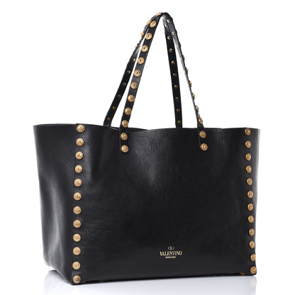 Valentino Garavani Emboosed Calfskin Studded Gryphon Zodiac Tote Black 3 of 16