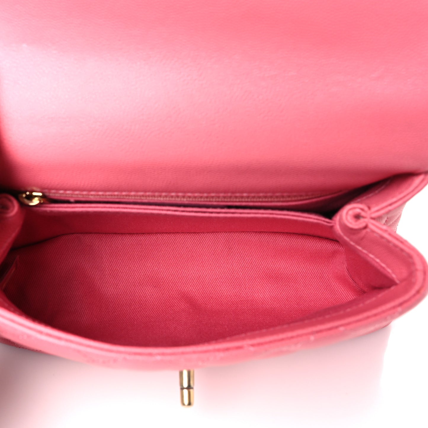 Caviar Lizard Embossed Quilted Mini Coco Handle Flap Pink