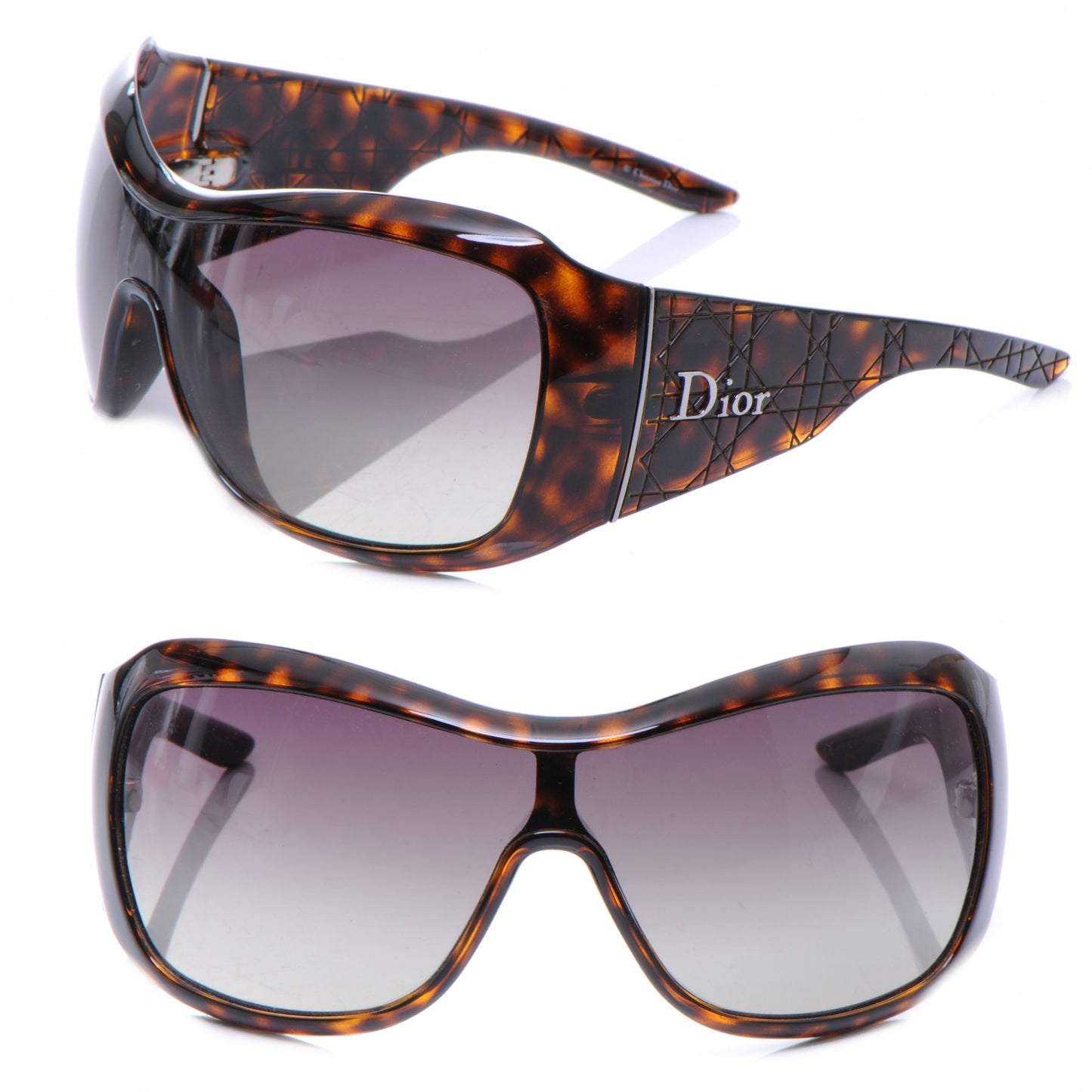 Tortoise Shell Cannage 1 Quilted Sunglasses