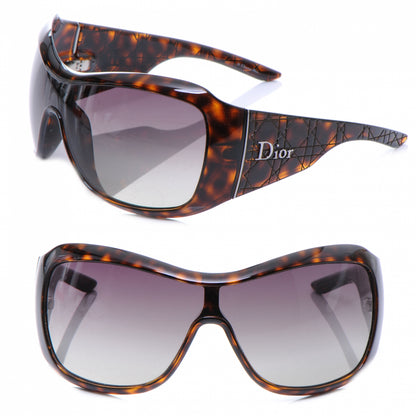 Christian Dior Tortoise Shell Cannage 1 Quilted Sunglasses 1 of 5