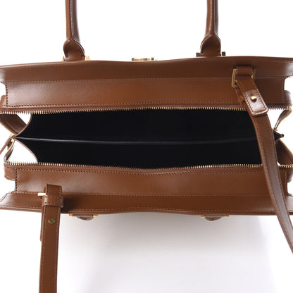 Saint Laurent Canvas Calfskin Medium Uptown Tote Brown 5 of 11