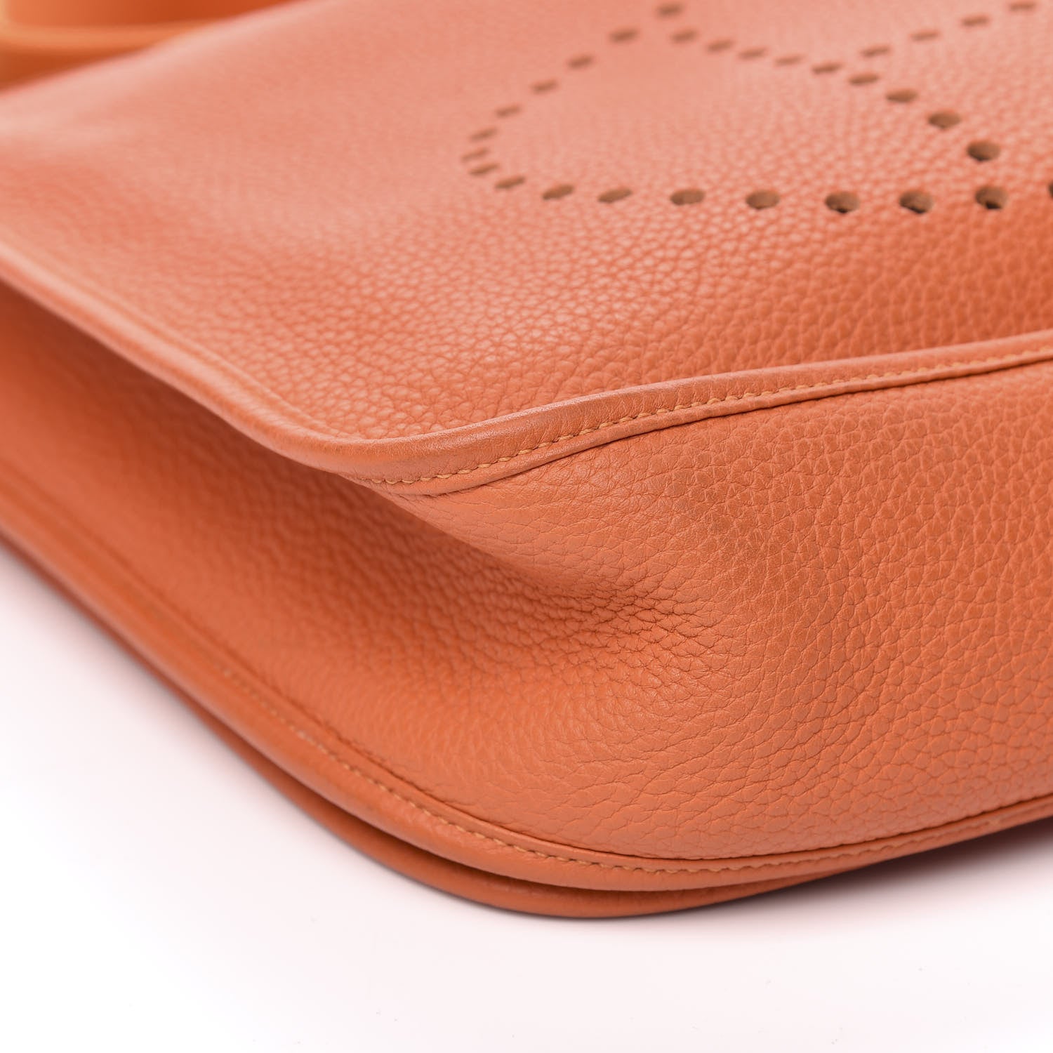 Hermes Taurillon Clemence Evelyne III GM Orange 8 of 10