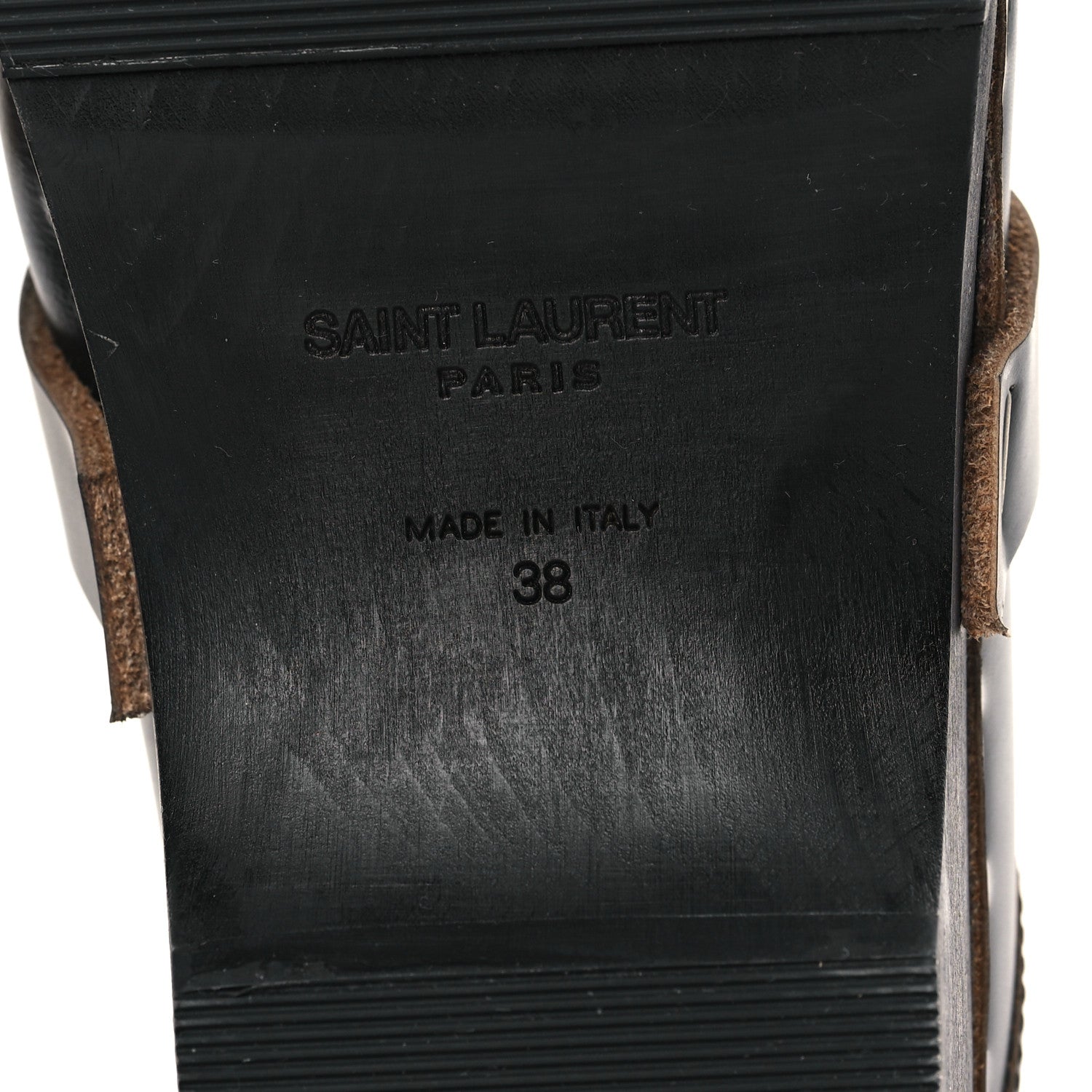 Saint Laurent Smooth Calfskin Le Maillon Clogs 38 Black 6 of 9
