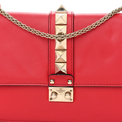Valentino Garavani Vitello Medium Glam Lock Rockstud Flap Red 11 of 15