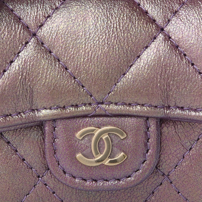 Chanel Iridescent Lambskin Quilted Airpods Pro Case Purple 9 of 10