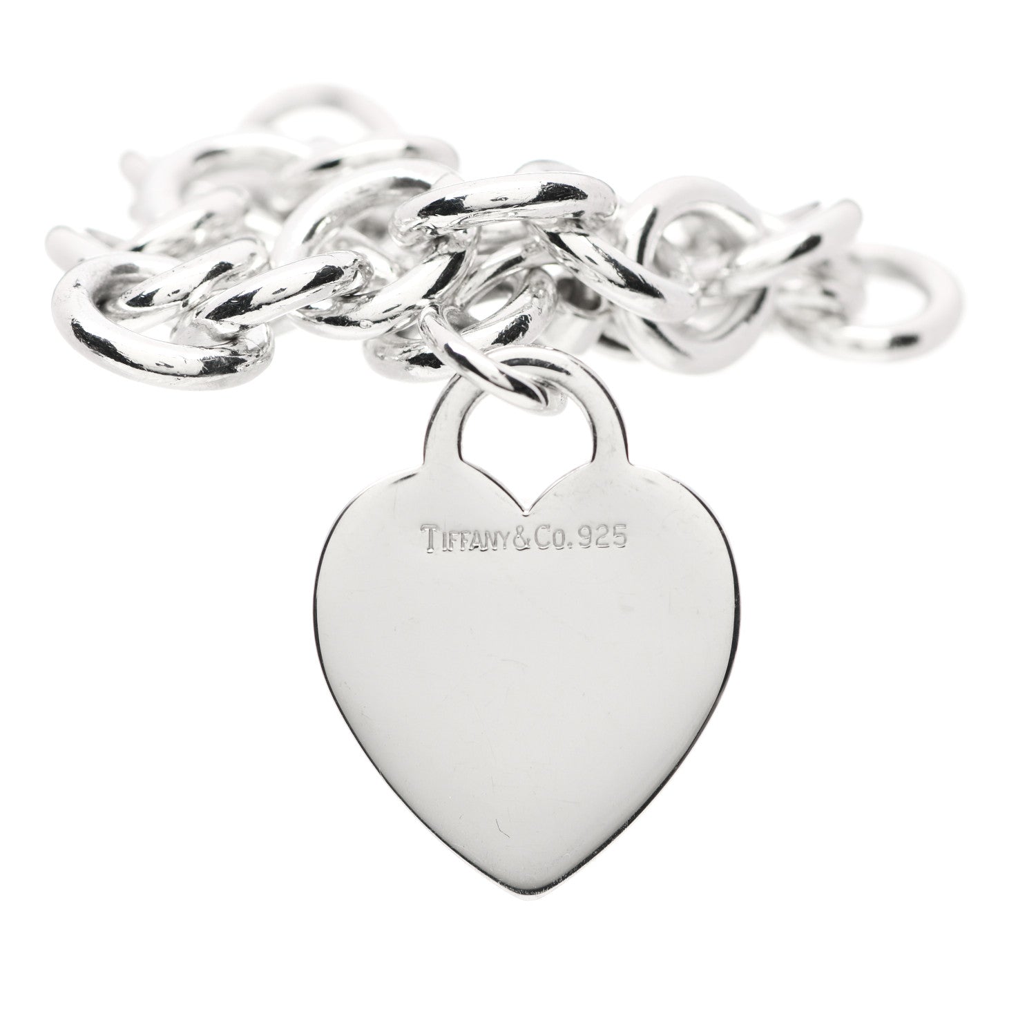 Tiffany Sterling Silver Heart Tag Charm Bracelet 3 of 3