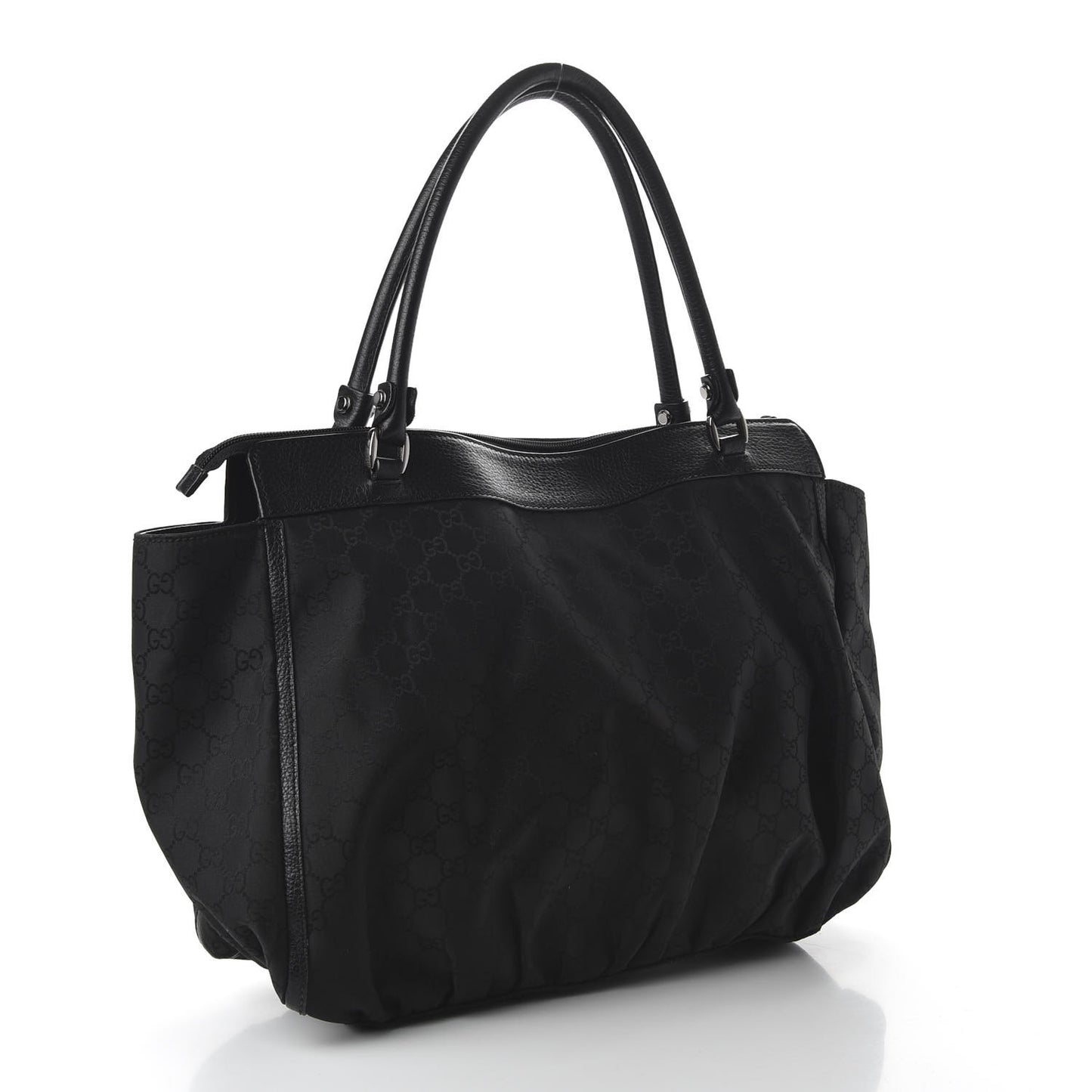Denim Monogram Large D Ring Tote Black