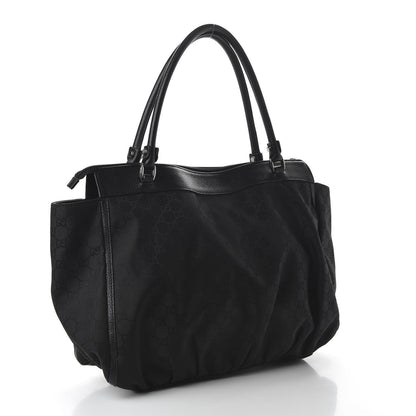 Gucci Denim Monogram Large D Ring Tote Black 3 of 10