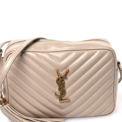 Saint Laurent Calfskin Matelasse Monogram Lou Camera Bag Dark Beige 8 of 11