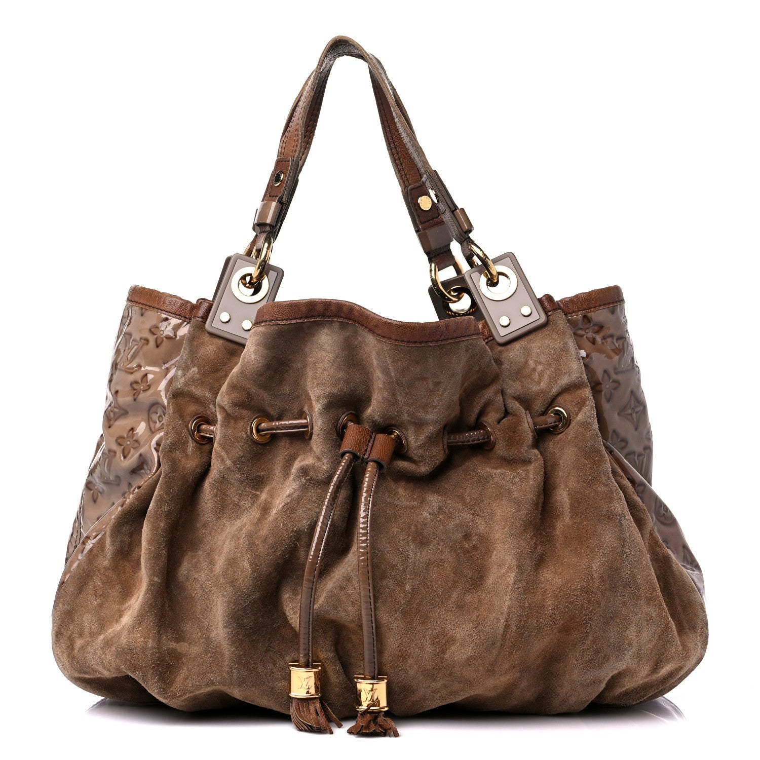 Louis Vuitton Suede Patent Monogram Irene Brown 1 of 17